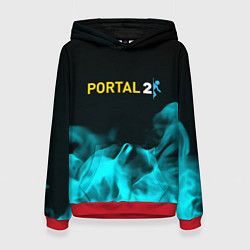 Женская толстовка Portal fire blue