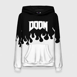 Женская толстовка Doom fire white