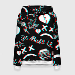 Женская толстовка Lil Peep logo glitch