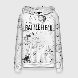 Толстовка-худи женская Battlefield dirty white craters, цвет: 3D-белый