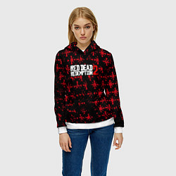 Толстовка-худи женская Red dead redemption x farcry pattern, цвет: 3D-белый — фото 2