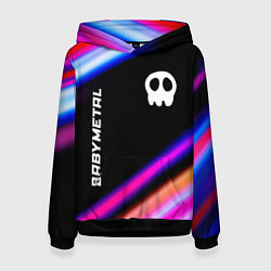 Толстовка-худи женская Babymetal neon rock lights, цвет: 3D-черный