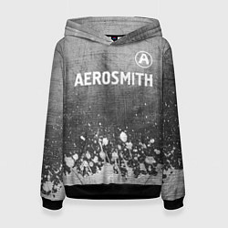 Женская толстовка Aerosmith - grey gradient посередине