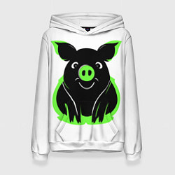 Женская толстовка Зеленая хрюшка