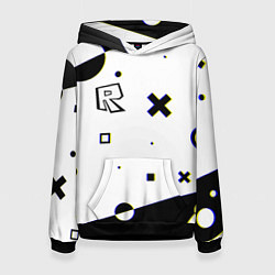 Толстовка-худи женская Roblox pattern game, цвет: 3D-черный