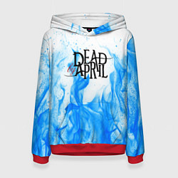 Толстовка-худи женская Dead by april fire blue, цвет: 3D-красный