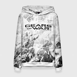 Толстовка-худи женская Gears of War white graphite, цвет: 3D-белый