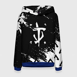 Толстовка-худи женская Doom палач лого, цвет: 3D-синий