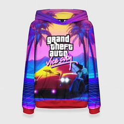 Толстовка-худи женская Vice city retro wave Lambo, цвет: 3D-красный