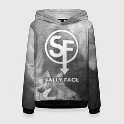 Толстовка-худи женская Sally Face - grey gradient, цвет: 3D-черный