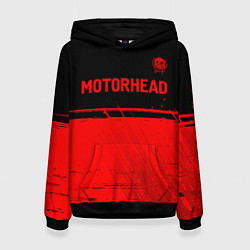 Толстовка-худи женская Motorhead - red gradient посередине, цвет: 3D-черный