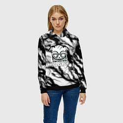 Толстовка-худи женская Rainbow six storm black, цвет: 3D-черный — фото 2