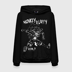 Толстовка-худи женская Пятый гир Луффи - One Piece, цвет: 3D-черный