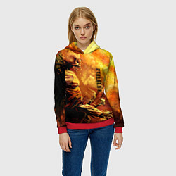 Толстовка-худи женская Stalker выживший, цвет: 3D-красный — фото 2