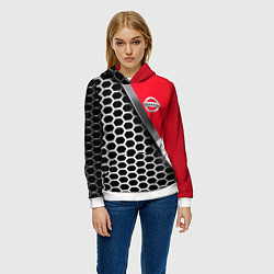 Толстовка-худи женская Nissan metalic auto, цвет: 3D-белый — фото 2