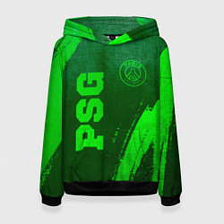 Женская толстовка PSG - green gradient вертикально