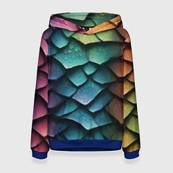 Женская толстовка Цветная чешуя дракона