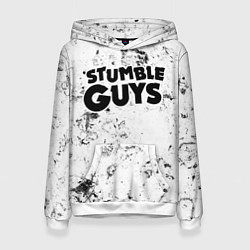 Толстовка-худи женская Stumble Guys dirty ice, цвет: 3D-белый