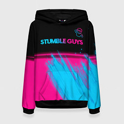 Женская толстовка Stumble Guys - neon gradient посередине