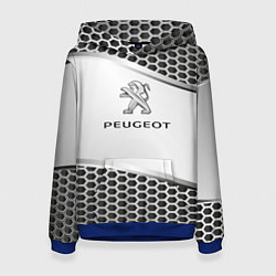 Толстовка-худи женская Peugeot carbon metal, цвет: 3D-синий