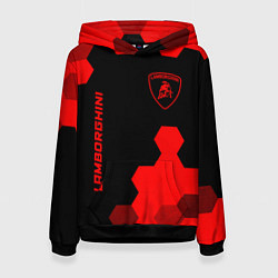 Женская толстовка Lamborghini - red gradient вертикально