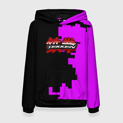 Толстовка-худи женская Tekken pattern pink, цвет: 3D-черный