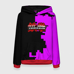 Толстовка-худи женская Tekken pattern pink, цвет: 3D-красный