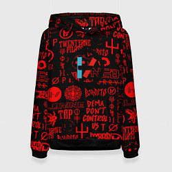 Женская толстовка Twenty one pilots pattern rock steel