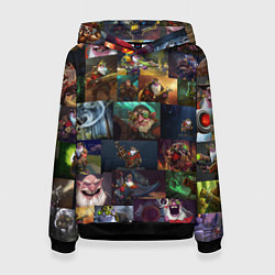 Толстовка-худи женская Sniper Dota 2, цвет: 3D-черный