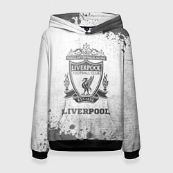 Толстовка-худи женская Liverpool - white gradient, цвет: 3D-черный