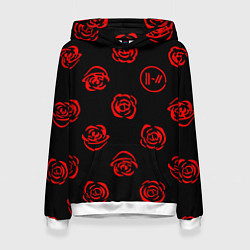 Женская толстовка Twenty one pilots rose pattern