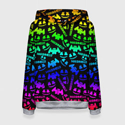 Женская толстовка Marshmello neon steel pattern