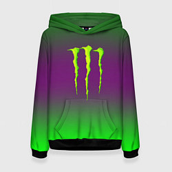 Толстовка-худи женская Monster energy gradient, цвет: 3D-черный