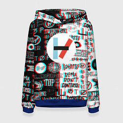 Женская толстовка Twenty one pilots glitch pattern