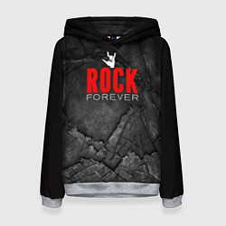 Женская толстовка Rock forever on black