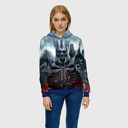 Толстовка-худи женская Призрачные всадники, цвет: 3D-синий — фото 2