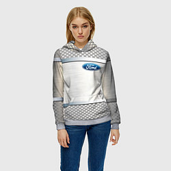 Толстовка-худи женская FORD metal steel auto, цвет: 3D-меланж — фото 2