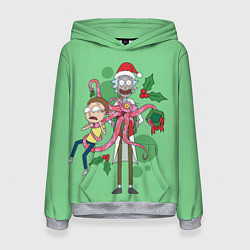 Женская толстовка Рик и Морти монстр в коробке с подарком