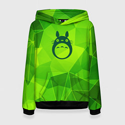 Женская толстовка Totoro green poly