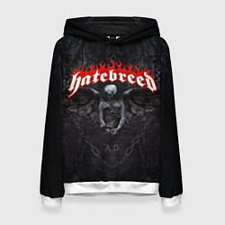 Толстовка-худи женская Hatebreed hardcore, цвет: 3D-белый
