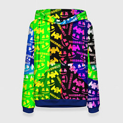 Женская толстовка Marshmello pattern neon steel