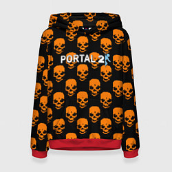 Женская толстовка Portal skull pattern