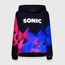 Женская толстовка Sonic neon flame