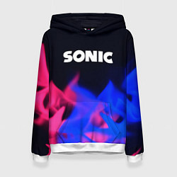 Женская толстовка Sonic neon flame