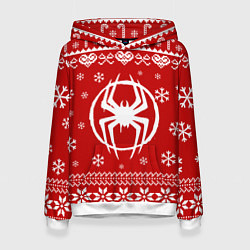 Женская толстовка Человек паук новогодний