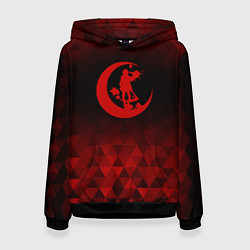 Толстовка-худи женская Angels of Death red poly, цвет: 3D-черный
