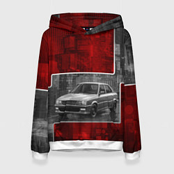 Женская толстовка Автомобиль в серо-красных тонах