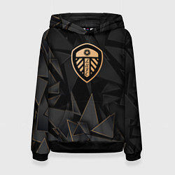 Толстовка-худи женская Leeds United golden poly, цвет: 3D-черный