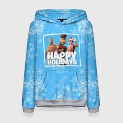 Женская толстовка Happy Holidays - Fortnite Ginger Gunner и Щелкунчи