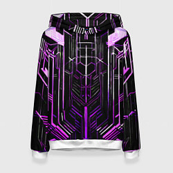 Женская толстовка Purple lines on a black background
